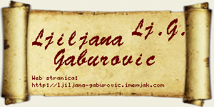 Ljiljana Gaburović vizit kartica